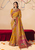 Mustard Yellow Designer Embroidered Saree