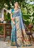 Sky Blue Woven Paithani Silk Saree