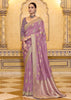Mist Lavender Woven Banarasi Silk Saree
