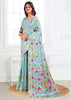 Aruba Blue Woven Linen Cotton Silk Saree