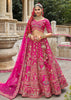 Bright Pink Heavy Embroidered Designer Lehenga