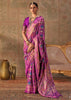 Dahlia Purple Printed Patola Silk Saree