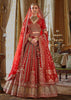 Festive Red Heavy Embroidered Designer Lehenga