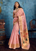 Pink Woven Paithani Tissue Silk Saree