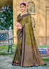 Mehndi Green Woven Banarasi Silk Saree