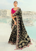 Black Woven Banarasi Embroidered Soft SIlk Saree