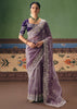 Mauve Purple Embroidered Designer Saree