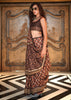 Coffee Brown Printed Patola Silk Saree