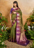 Henna Green Woven Banarasi Silk Saree
