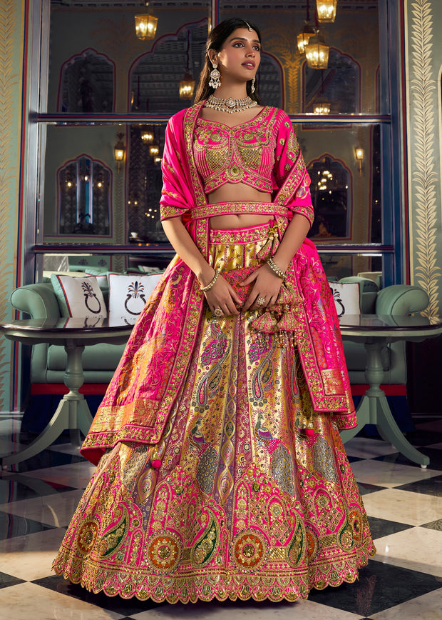 Multicolor Heavy Banarasi Designer Lehenga