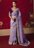 Lavender Purple Designer Embroidered Saree