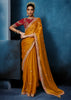 Sunshine Orange Embroidered Designer Tissue Saree