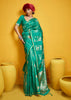 Aqua Green Woven Banarasi Satin Silk Saree