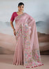 Dusky Pink Woven Tissue Silk Saree