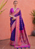 Royal Purple Woven Paithani Silk Saree