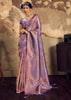 Lavender Woven Kanjivaram Silk Saree