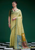 Pista Green Woven Cotton Jamdani Saree