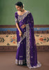 Medieval Blue Embroidered Designer Saree