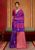 Shades Of Purple Woven Banarasi Silk Saree