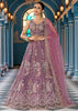 Beige Embroidered Net Lehenga