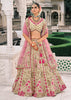 Off White & Pink Heavy Embroidered Designer Lehenga