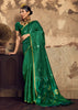 Hunter Green Woven silk saree