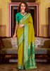 Mehndi Green Banarasi Soft Silk Saree