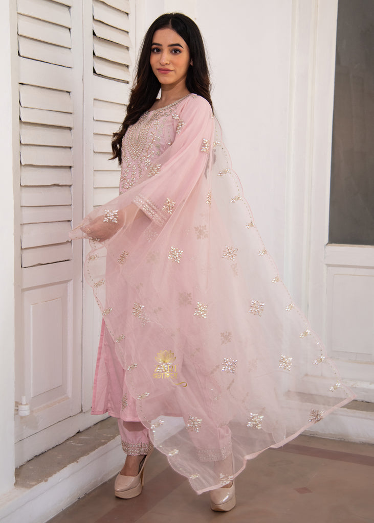 Petal Dew Shimmer Pink Suit Set (10702706507969)