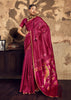 Wine Purple Woven silk saree