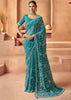 Tropical Green Designer Tissue Silk Saree