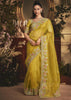 Mimosa Yellow Tissue Organza Designer Saree
