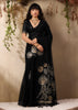 Phantom Black Woven Soft Silk Saree