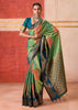 Mint Green Dual Tone Bronze Zari Woven Banarasi Silk Saree