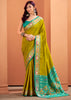 Lime Green Woven Banarasi Patola Silk Saree