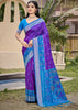 Magic Purple Woven Patola Silk Saree