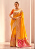 Festive Yellow Woven Banarasi Silk Saree