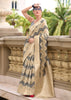 Wild Grey Woven Cotton Linen Silk Saree