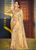 Pale Green Woven Banarasi Silk Saree With Brocade Blouse