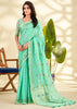 Summer Green Woven Linen Silk Saree