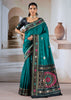 Peacock Blue Patola Silk Saree