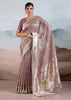 Mauve Woven Banarasi Tissue Silk Saree