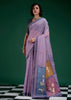 Lavender Woven Cotton Jamdani Saree
