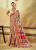 White Woven Cotton Kashmiri Jamewar Saree
