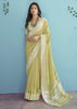 Muted Green Woven Linen Silk Saree