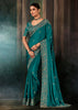 Everglade Green Embroidered Soft Silk Saree