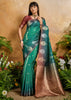 Arcadia Green Woven Banarasi Silk Saree
