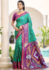 Ming Green Woven Patola Silk Saree
