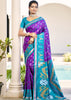 Phlox Purple Woven Patola Silk Saree
