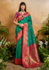 Natural Green Woven Soft Silk Saree