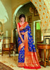Vasant: Banarasi Meenakari Floral Jaal Katan Silk Saree in The Shades of Blue and Red (7643875639489) (7659267260609)